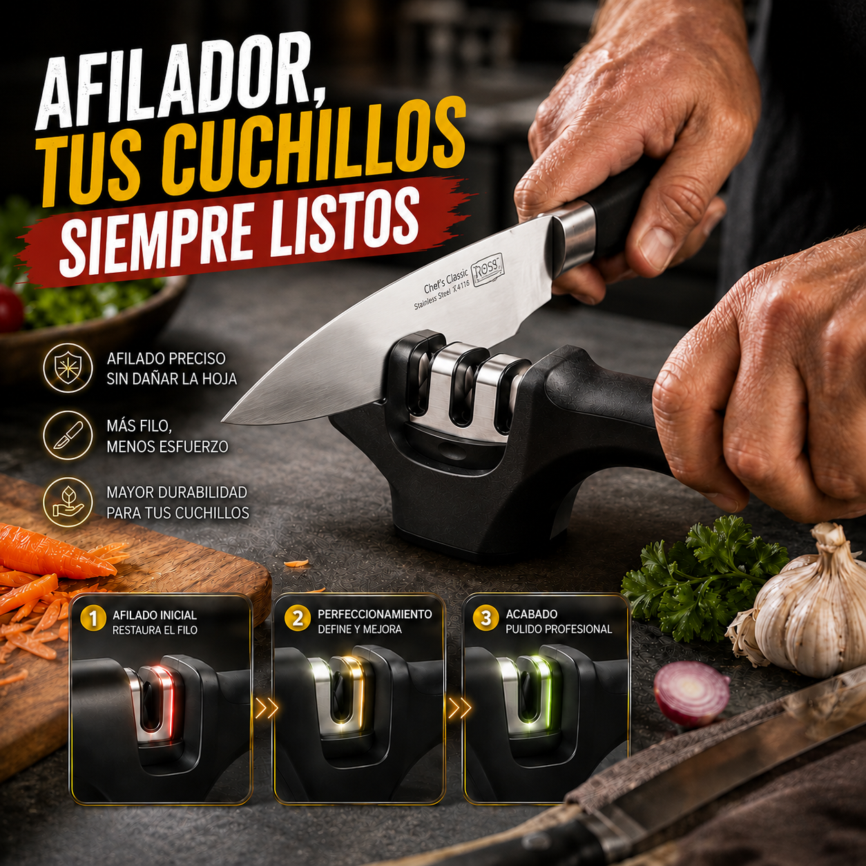 🔪 Volvé a cortar con facilidad sin cambiar tus cuchillos