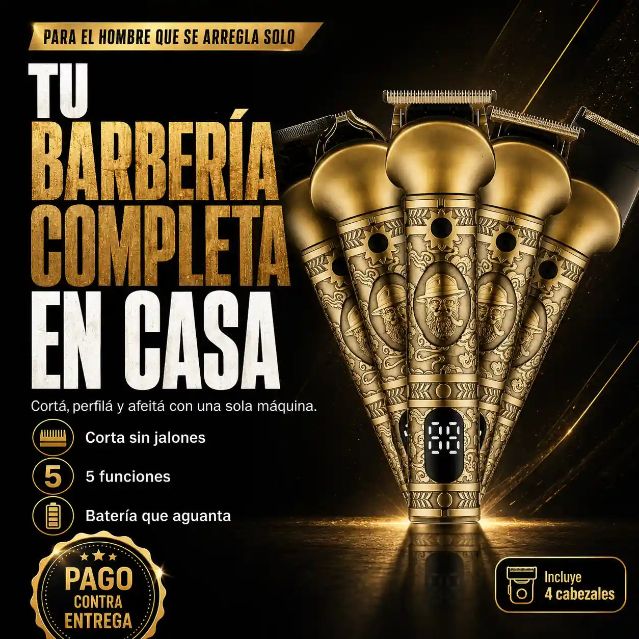 Kit de Barbería 5 en 1 | Arreglate en Casa como Pro💈