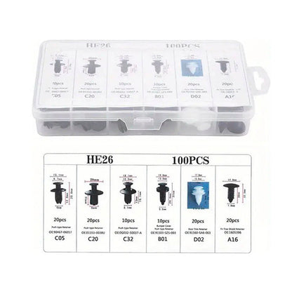 KIT DE REMACHES PARA AUTO – 100 PIEZAS PARA REPARAR PANELES SUELTOS DESDE CASA