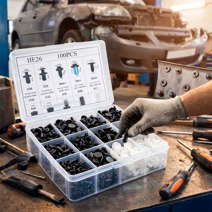 KIT DE REMACHES PARA AUTO – 100 PIEZAS PARA REPARAR PANELES SUELTOS DESDE CASA