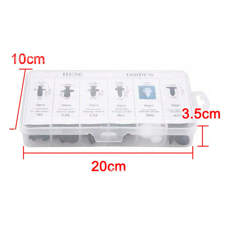KIT DE REMACHES PARA AUTO – 100 PIEZAS PARA REPARAR PANELES SUELTOS DESDE CASA